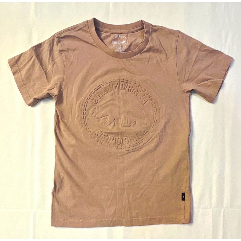 Dikotomy Premium Basics California Republic Bear Logo Graphic Tee Tan S